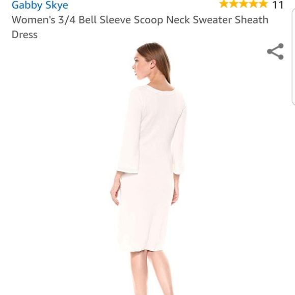 😊☆Gabby Skye sweater sheath dress, 3/4 sleeve, M - Picture 6 of 6